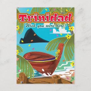 Trinidad cartoons reisposter briefkaart