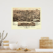 Trinidad, CO Panoramic Map - 1882 Poster (Keuken)