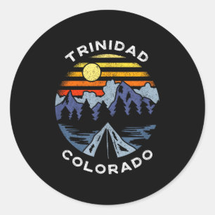 Trinidad colorado bergen vakantie kamperen ronde sticker