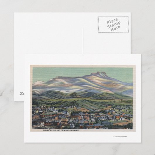 Trinidad, Colorado - Fisher's Peak en City Briefkaart (Voorkant / Achterkant)