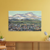 Trinidad, Colorado - Fisher's Peak en City Canvas Afdruk (Insitu (Woonkamer))