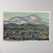 Trinidad, Colorado - Fisher's Peak en City Poster (Voorkant)