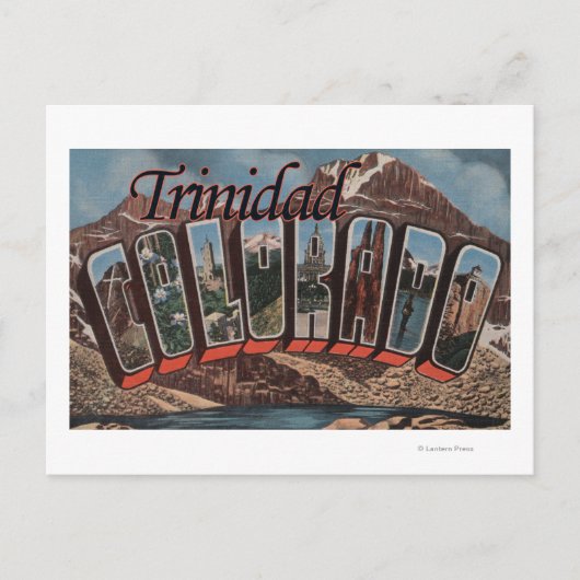 Trinidad, Colorado - grote letterscènes Briefkaart (Voorkant)