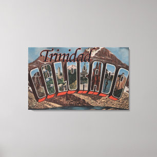 Trinidad, Colorado - grote letterscènes Canvas Afdruk