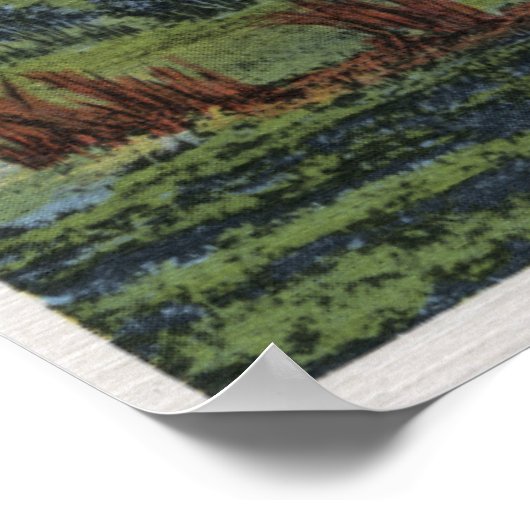 Trinidad, Colorado - Snowy Range & Valley Uitzicht Poster (Hoek)