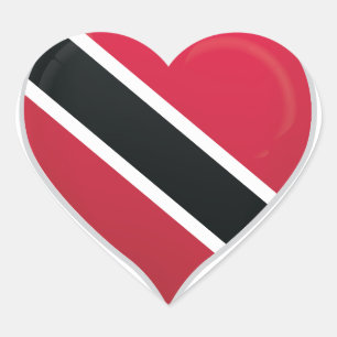 Trinidad dan Tobago liefde vlag trots hart sticker