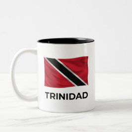 Trinidad Eenvoudige Vlag | Alledaagse Trots Tweekleurige Koffiemok