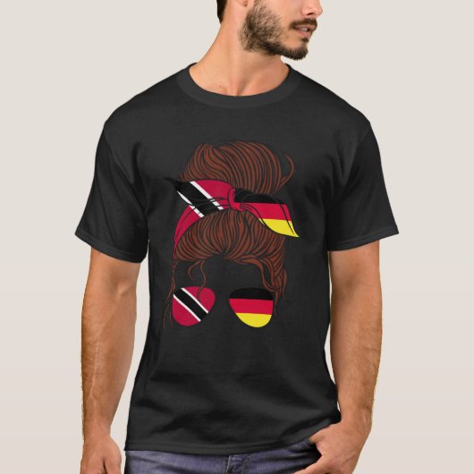 Trinidad en Duitsland Mix Half Trinidad half Ger T-shirt (Voorkant)