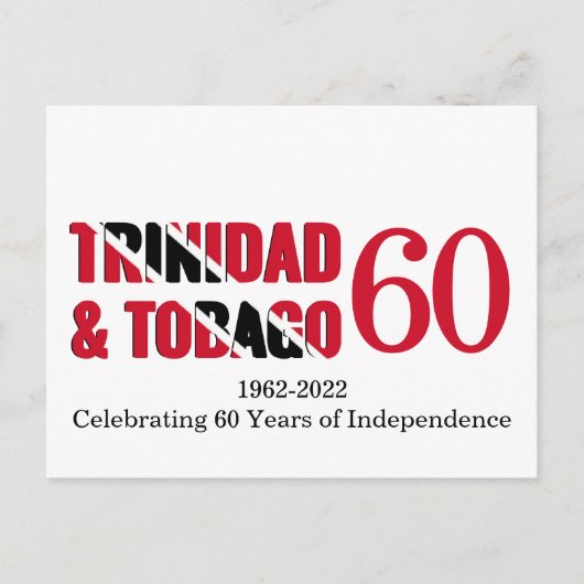 TRINIDAD EN TOBAGO 60e Onafhankelijkheidsjubileum Briefkaart (Voorkant)