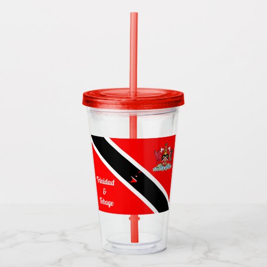 Trinidad en Tobago Acryl Drinkbeker (Voorkant)