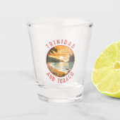 Trinidad en Tobago Caraïbisch noodgebied Shot Glas (Voorkant)