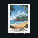 Trinidad en Tobago Caribbean Travel Art Vintage Fleece Deken<br><div class="desc">Trinidad en Tobago retro vector reisontwerp. Trinidad en Tobago staat bekend om zijn stranden,  cultuur en wilde dieren. Het land wordt beschouwd als een van de meest welvarende en geïndustrialiseerde van het Caribisch gebied.</div>