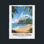 Trinidad en Tobago Caribbean Travel Art Vintage Fleece Deken<br><div class="desc">Trinidad en Tobago retro vector reisontwerp. Trinidad en Tobago staat bekend om zijn stranden,  cultuur en wilde dieren. Het land wordt beschouwd als een van de meest welvarende en geïndustrialiseerde van het Caribisch gebied.</div>