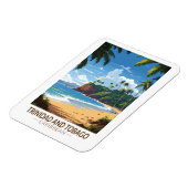 Trinidad en Tobago Caribbean Travel Art Vintage Magneet (Linkerzijde)