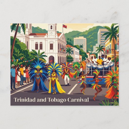 Trinidad en Tobago Carnaval Briefkaart (Voorkant)