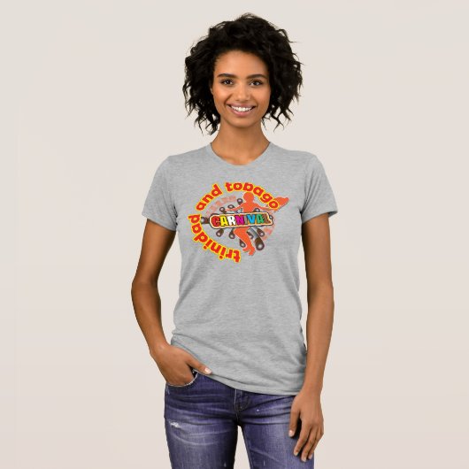 Trinidad en Tobago Carnaval T-shirt (Voorkant volledig)