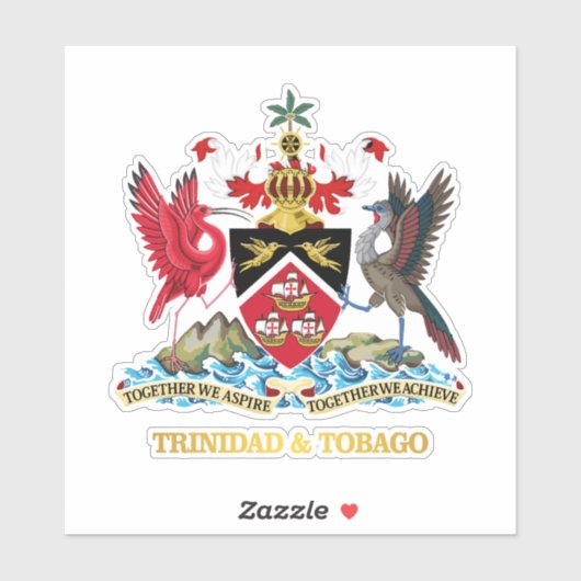 Trinidad en Tobago COA Sticker (Vel)