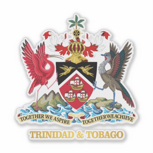 Trinidad en Tobago COA Sticker (Voorkant)