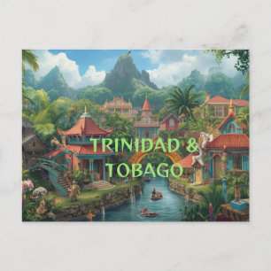 Trinidad en Tobago een eiland land  Briefkaart