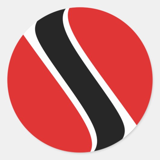 Trinidad en Tobago Fisheye Flag Sticker (Voorkant)