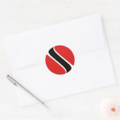 Trinidad en Tobago Fisheye Flag Sticker (Envelop)