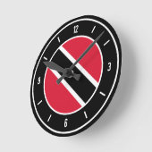 Trinidad en Tobago Flag Elegant Ronde Klok (Hoek)