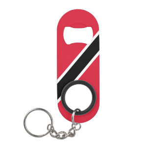 Trinidad en Tobago Flag Red Black White Patriotic Mini Flessenopener