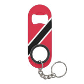Trinidad en Tobago Flag Red Black White Patriotic Mini Flessenopener (Achterkant)