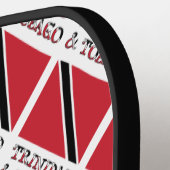 Trinidad en Tobago Flag Tiled Red Personalisatie Pickleball Paddle (Links Detail)
