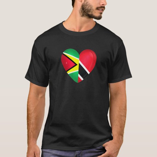 Trinidad en Tobago Flag Trini Guyana Guyanese Fla T-shirt (Voorkant)