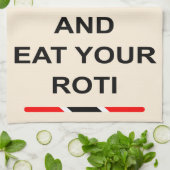 Trinidad en Tobago houden kalm en eten uw Roti Theedoek (Gevouwen)