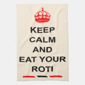 Trinidad en Tobago houden kalm en eten uw Roti Theedoek (Verticaal)