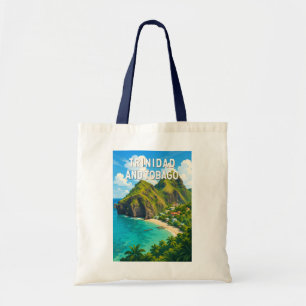 Trinidad en Tobago Illustratie Reis Kunst Retro Tote Bag