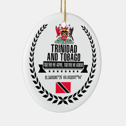 Trinidad en Tobago Keramisch Ornament (Rechts)