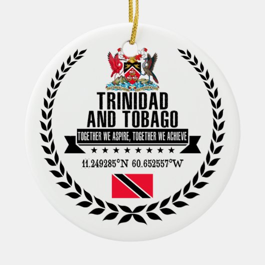 Trinidad en Tobago Keramisch Ornament (Voorkant)