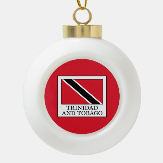 Trinidad en Tobago Keramische Bal Ornament (Voorkant)