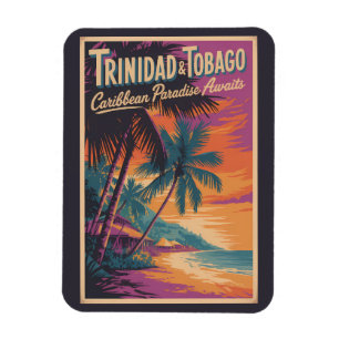 Trinidad en Tobago Landschapsillustratie Reizen Magneet