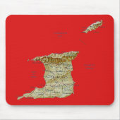 Trinidad en Tobago Map Mousepad Muismat (Voorkant)