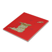 Trinidad en Tobago Map Tile Tegeltje (Zijkant)