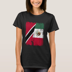 Trinidad en Tobago Mexico Halve Vlag Trinidadiaans T-shirt