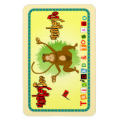 Trinidad en Tobago Monkey See Monkey Do Magneet (Verticaal)