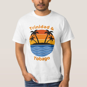 Trinidad en Tobago Retro Sunset T-Shirt