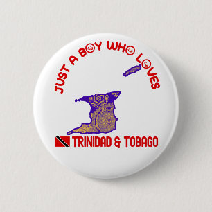 Trinidad en Tobago Ronde Button 5,7 Cm