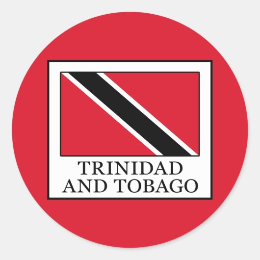 Trinidad en Tobago Ronde Sticker (Voorkant)