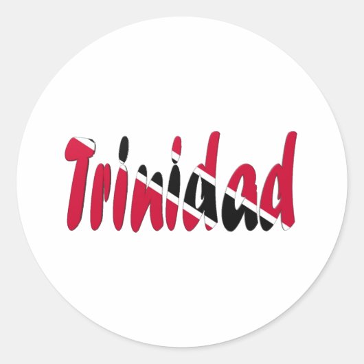Trinidad en Tobago Ronde Sticker (Voorkant)