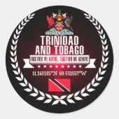 Trinidad en Tobago Ronde Sticker (Voorkant)