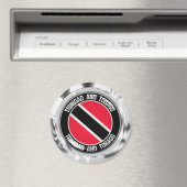 Trinidad en Tobago Round Emblem Magneet (Insitu (Vaatwasser))