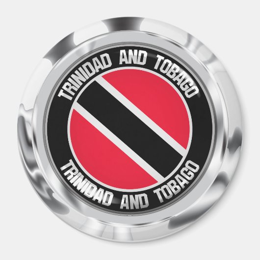 Trinidad en Tobago Round Emblem Magneet (Voorkant)