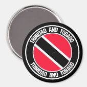 Trinidad en Tobago Round Emblem Magneet (Voorkant / Achterkant)