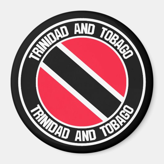 Trinidad en Tobago Round Emblem Magneet (Voorkant)